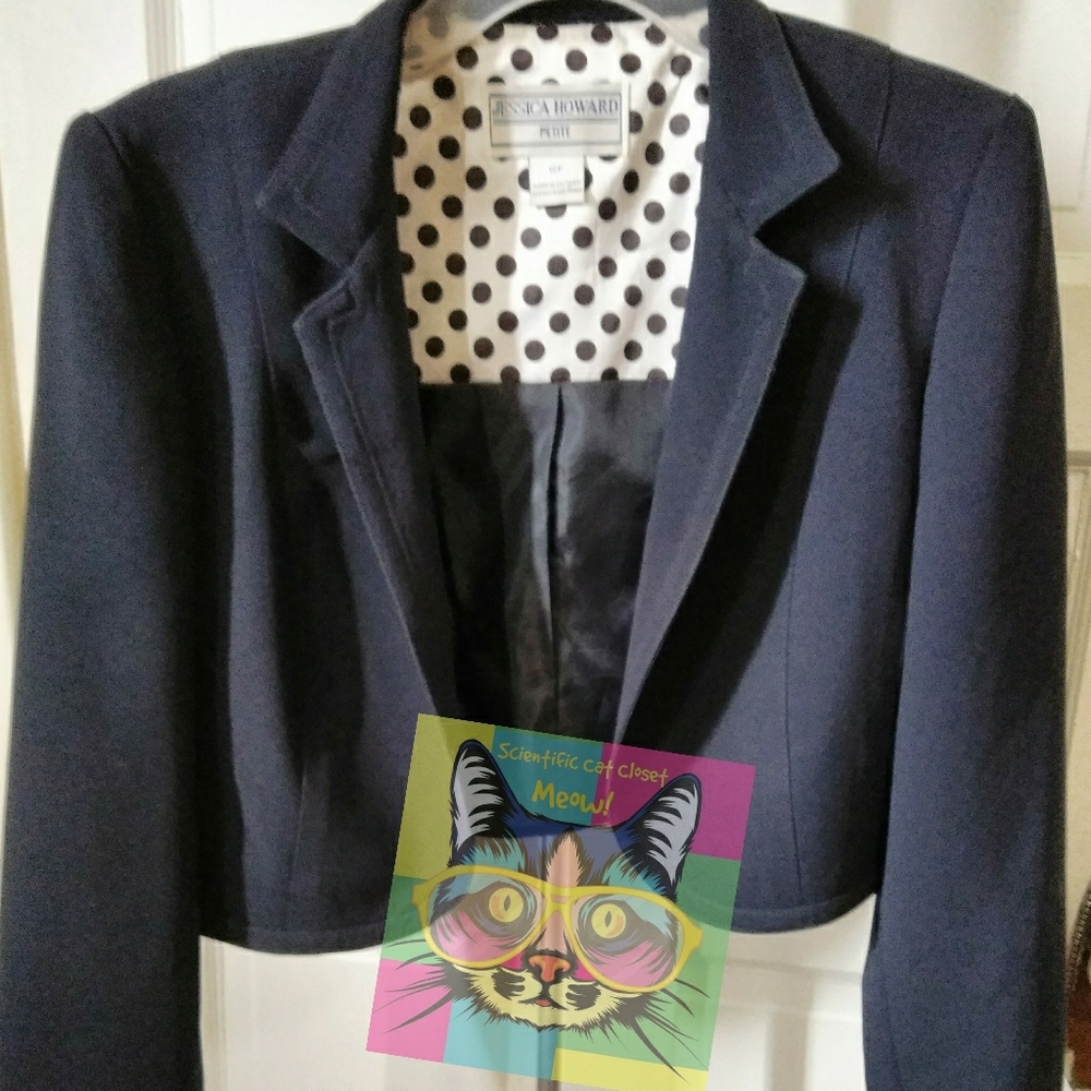Jessica Howard Half Cut Navy Blue Blazer.